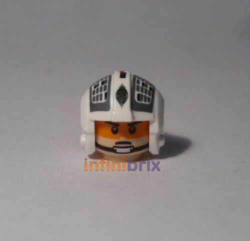 Lego Dutch Vander, Gold Leader Pilot Head + Helmet from set 9495 Star Wars NEW