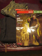 Men's Dark Zombie Costume XL 40-42 New Fast Ship