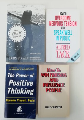 Self Improvement 4 Book Bundle Positive Thinking Public Speaking etc
