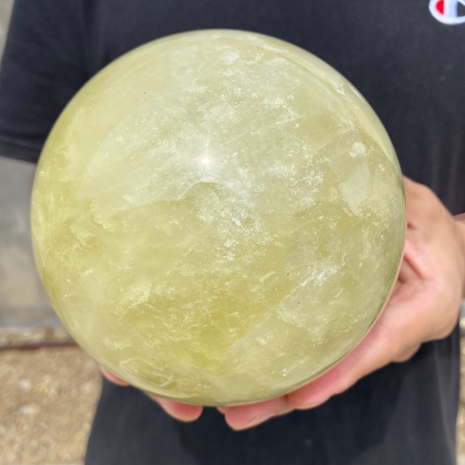 7.2lb Natural citrine Sphere crystal Gemstone quartz ball Healing