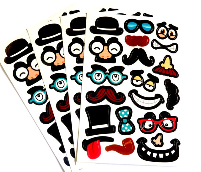 Create your own' Cartoon Face Stickers Labels for Kids Card-Making & Craft  AP12 for sale online | eBay