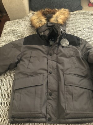 Ben Sherman Boy s  Parka Faux Fur Jacket Size M (10-12)