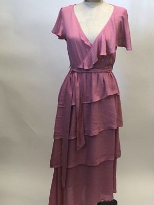 lost ink maxi dress NWT Lost ink Pink Draped Tiered Maxi Dress