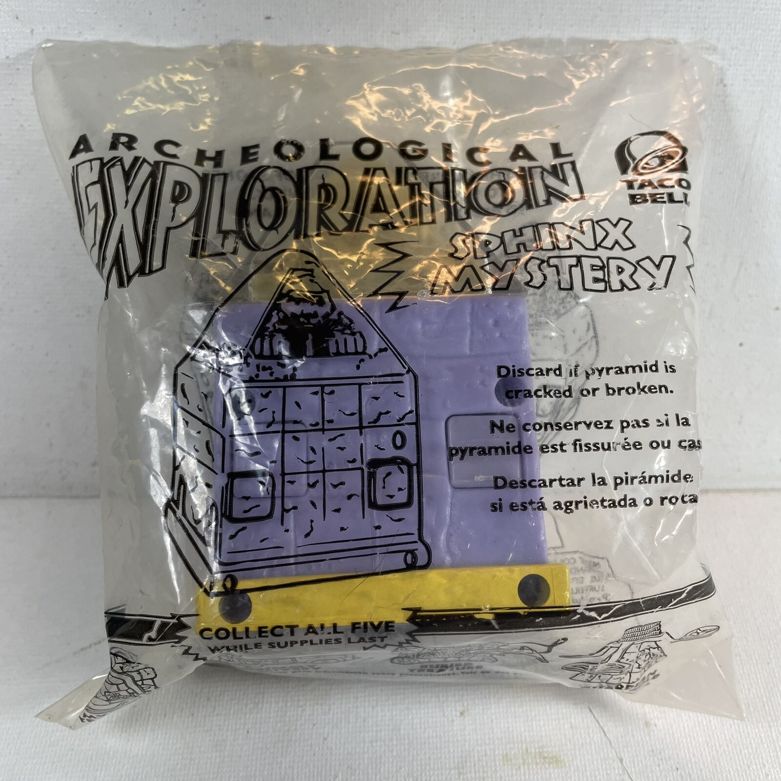 New 2001 Taco Bell Archeological Exploration, Sphinx Mystery NIP New Sealed Toy