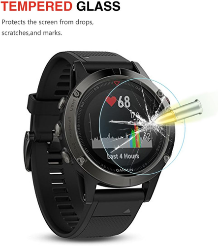 OOTSR [4 Pezzi Protettore Di Vetro Temperato Compatibile per Garmin Fenix 5, Pel - Bild 3 von 12
