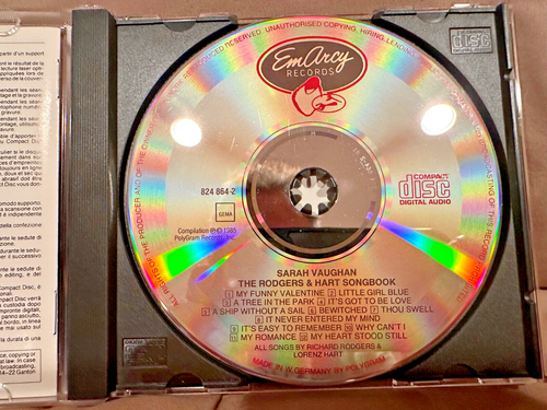 Rodgers & Hart Songbook by Sarah Vaughan (CD, Polygram Recs., 1985) XLNT - Picture 3 of 4