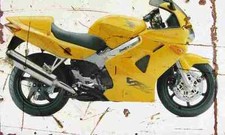 Honda VFR800FI 1998 Aged Vintage Photo Print A4 Retro poster