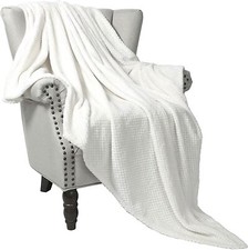 Large Soft Warm Fleece Waffle Honeycomb Popcorn Throw Blanket Sofa Bedspread 