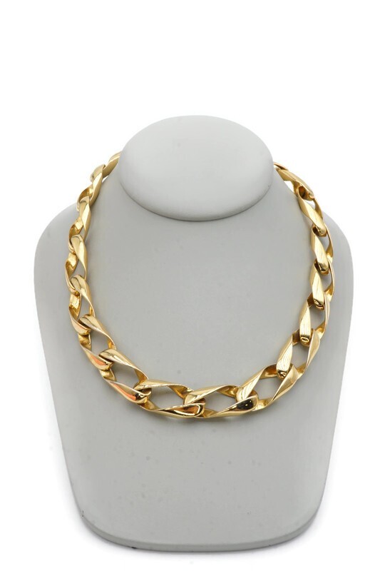 【VINTAGE HOLLYWOOD】Classic Chain Necklace★送料・関税込 Vintage Necklace Gold Tone Chain Link 18