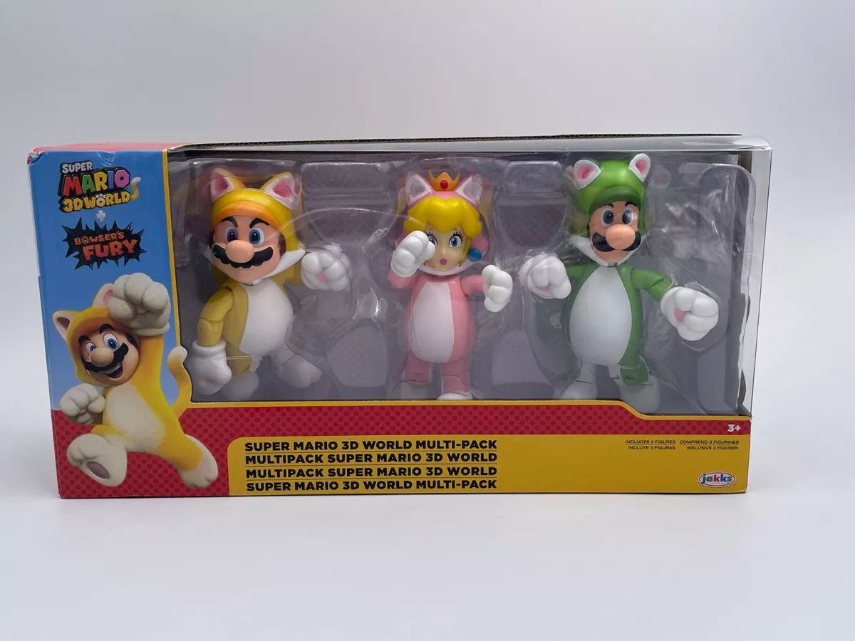 Jakks Pacific Unveils Super Mario 3D World Cat Mario 3-Pack - The