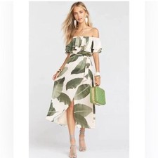 SHOW ME YOUR MUMU/ Rosie off shoulder ruffle dress Large