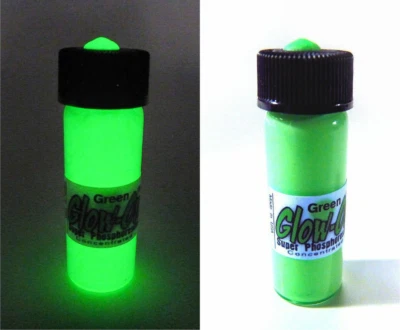 GLOW-ON SUPER PHOSPHORESCENT Glow-On GREEN Glow Paint For Gun Sights, Fishing Lures, 4.6 ml Vial, Bright
