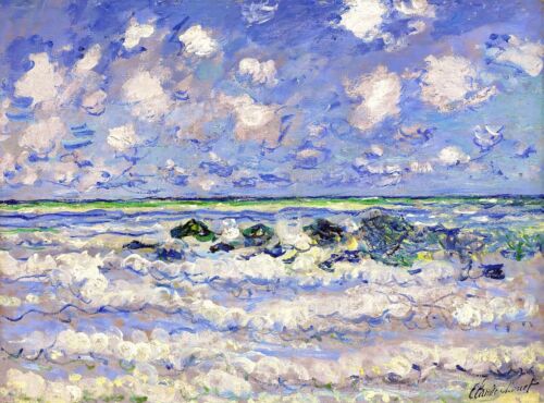 Reproducción de pintura La Vague de Claude Oscar Monet - Imagen 1 de 3