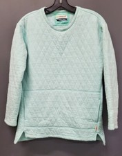 Womens Blue Magellan Boyfriend Fit Quilted Pull Over Jacket