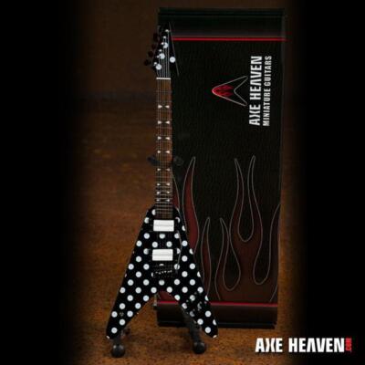 AXE HEAVEN Randy's ''Harpoon'' Polka Dot Signature Miniature Guitar Display Gift