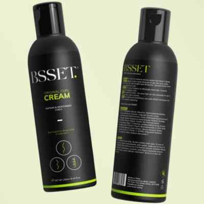BSSET Original Lockencreme Frizz reduzieren mit Rizinusöl und Olivenöl 250ml