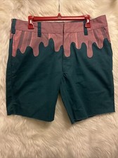 Billionaire Boys Club Ice Cream Drip Shorts Deep Teal Men Sz 34 Skate 150