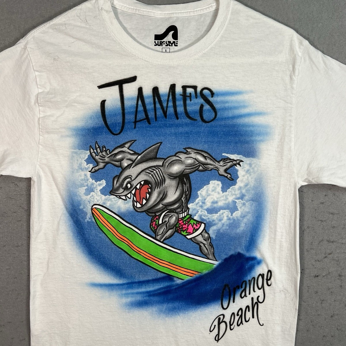 T-shirt Orange Surfing Mission Beach – 100% Coton, Taille 14-16
