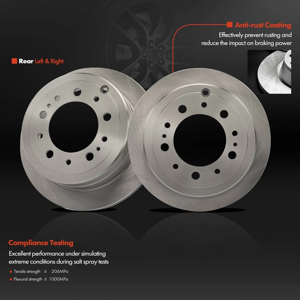 Rotor de freno de disco lateral trasero para Toyota Land Cruiser Lexus LX470 1998-2007 V8 4,7 L Foto 2 de 4