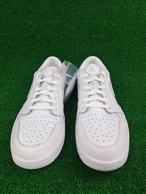 Nike Air Jordan 1 Golf Low Golf Shoes White Crocodile DD9315