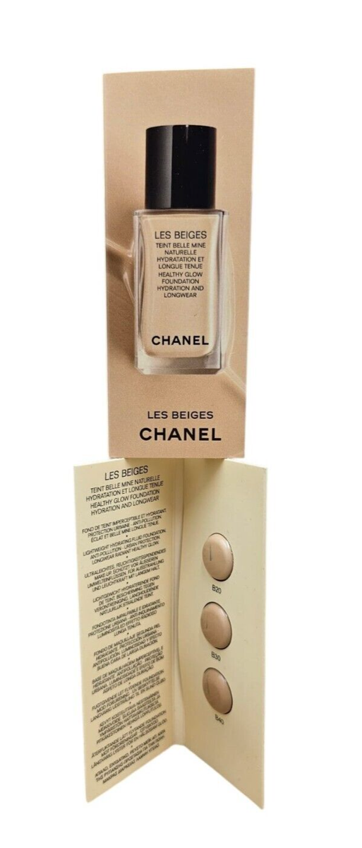 CHANEL Les Beiges Foundation Sample Card - 3 Shades - Natural