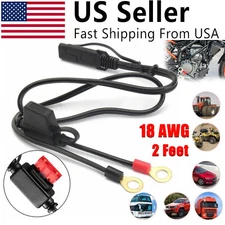 Battery Cable Terminal Ring Sae Connector Harness Charger Extension Cord 12V-14V
