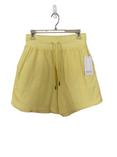 NWT Athleta Farallon Midi Shorts Yellow Size Small Athleisure Lounge Workout