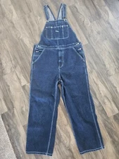 Men's Craftsman Bib Overalls 34 Waist X 28 Inseam Dark Wash Nice! Clean!