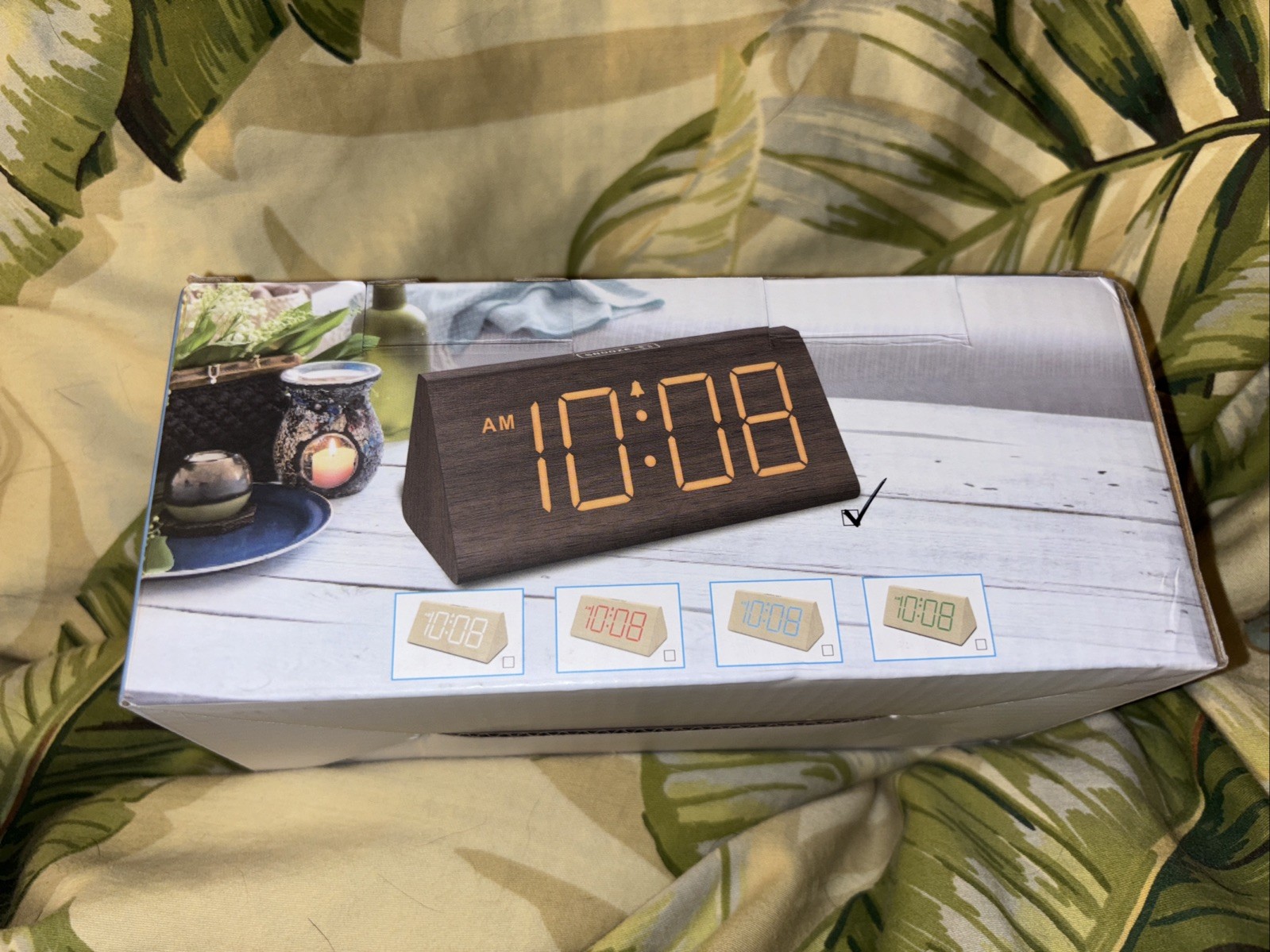 DreamSky Wooden Digital Alarm Clock, USB, Loud Alarm, Dimmer