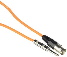Seismic Audio XLR Male to 1/4 TRS Patch Cable, 25 Foot Orange