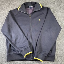 Vintage Polo Sport Ralph Lauren Track Jacket Big Collar Full Zip Varsity 90's