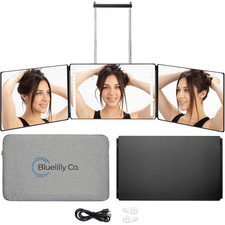 3 Way LED Travel Mirror for Hair Styling Make...