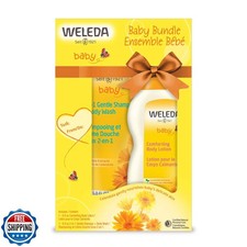 Weleda Baby Calendula Body Lotion and Shampoo-Body Wash Bundle, 6