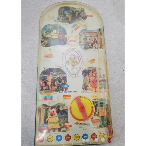 Wolverine Toy New Zoo Revue Pinball Game Kids OS Green Vintage 1970s No 154 USA