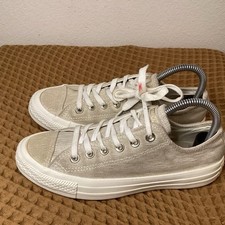 Converse CTAS White Gold Precious Metal Lo Women's Sz 7 Egret Metallic 561647C