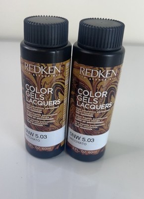 Redken Color Gels Lacquers Permanent Hair Color 2oz 5NW 5.03 Macchiato x 2!