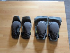 IXS Flow Zip knee guards grey and Flow EVO+ elbow guards grey