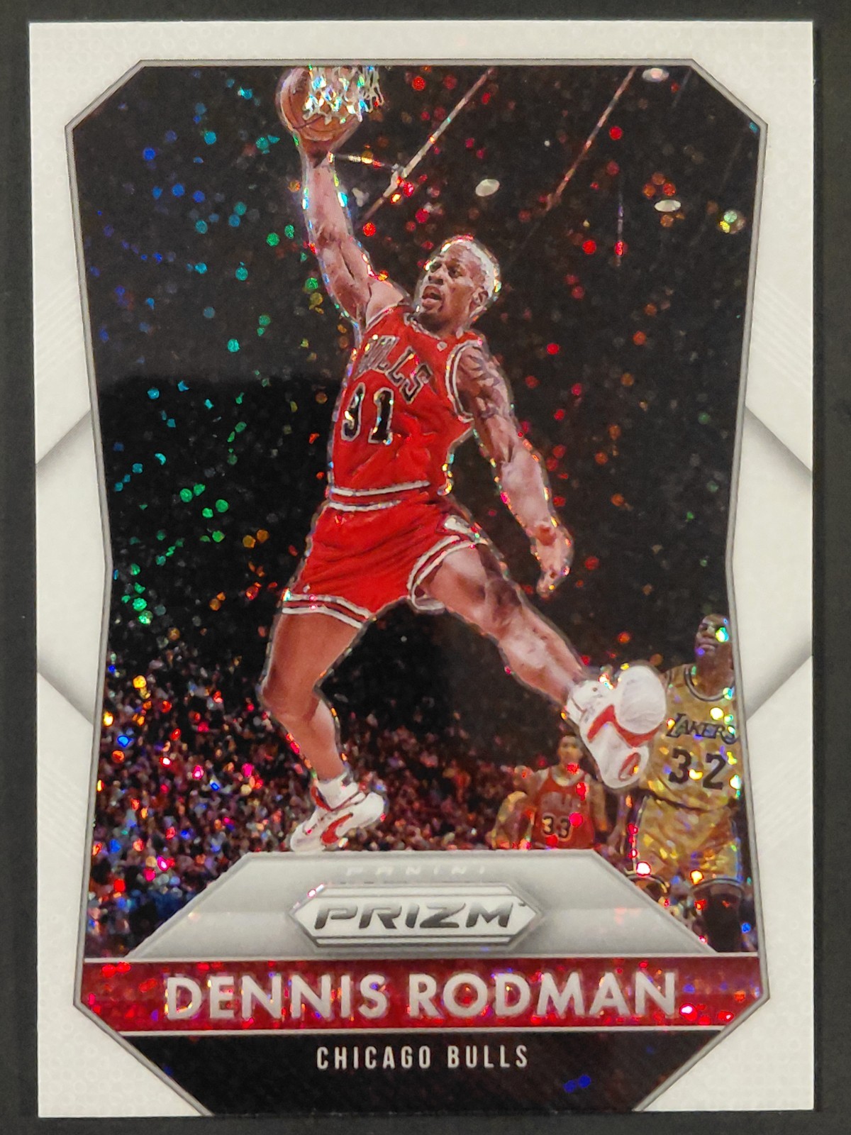 2015-16 Panini Prizm Dennis Rodman White Sparkle Prizm #245 