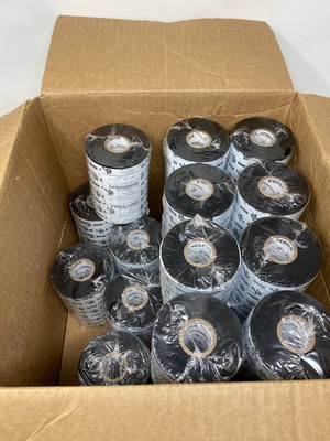 22x Zebra 02000BK10245 Performance 2000 Wax Ribbons - 110mm x 450M - Black