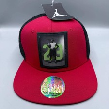 Air Jordan 23 Poster Trucker Hat Men Red Black Jumpman Snap Back Cap New