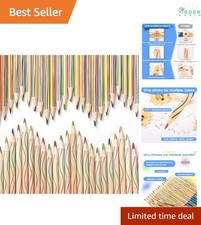 60 Rainbow Colored Pencils Assorted 4-in-1 Drawing Coloring Sketching Kids