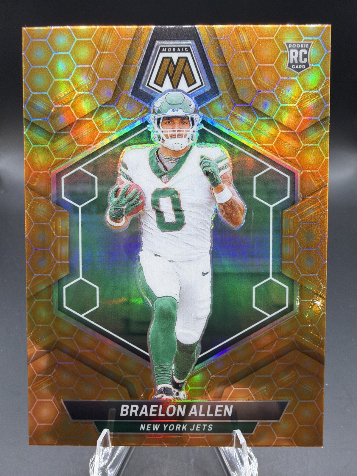 2024 Panini Mosaic Rookies Honeycomb Prizm Braelon Allen #389 Rookie RC Jets