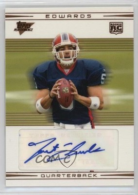 2007 Topps Performance Rookie Auto Bronze 26/50 Trent Edwards #101 Auto r7d