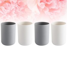 4 PCS Bathroom Toothbrush Holder Countertop Reusable Mouthwash Cup Cups