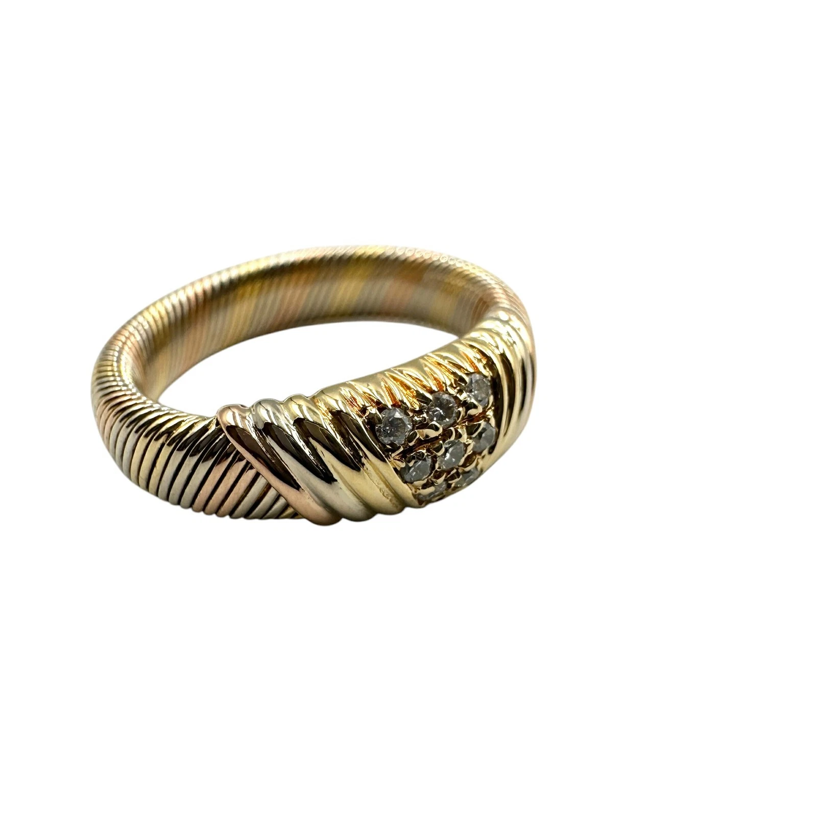 Anello Cartier Accessori Cartier Cartier Pave Diamanti K18 Tre Oro 54 Anello 180