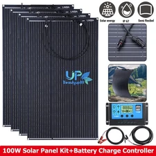 200W 400W Flexible Off Grid Solar Panel w/ Battery Charge Controller for Rooftop