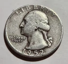 1952‑D Washington Quarter • 90% Silver • Circulated • X125