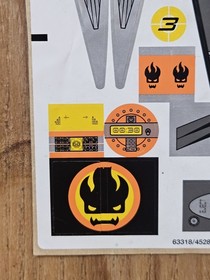 ORIGINAL 2008 AGENTS LEGO STICKER SHEET FOR 8630 Mission 3 Gold Hunt