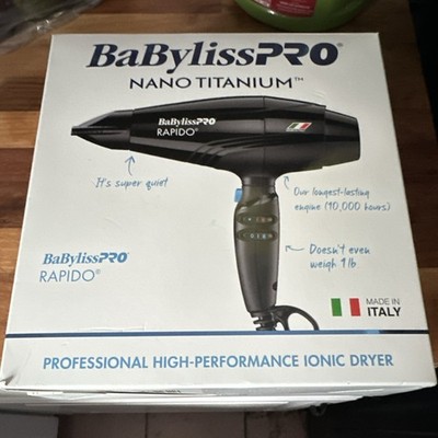 BaBylissPRO Nano Titanium Rapido Ionic Hair Dryer 2000W Diffuser JUST BOX !