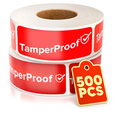 500 Pcs Tamper Proof Stickers and Labels, 1X3 In
